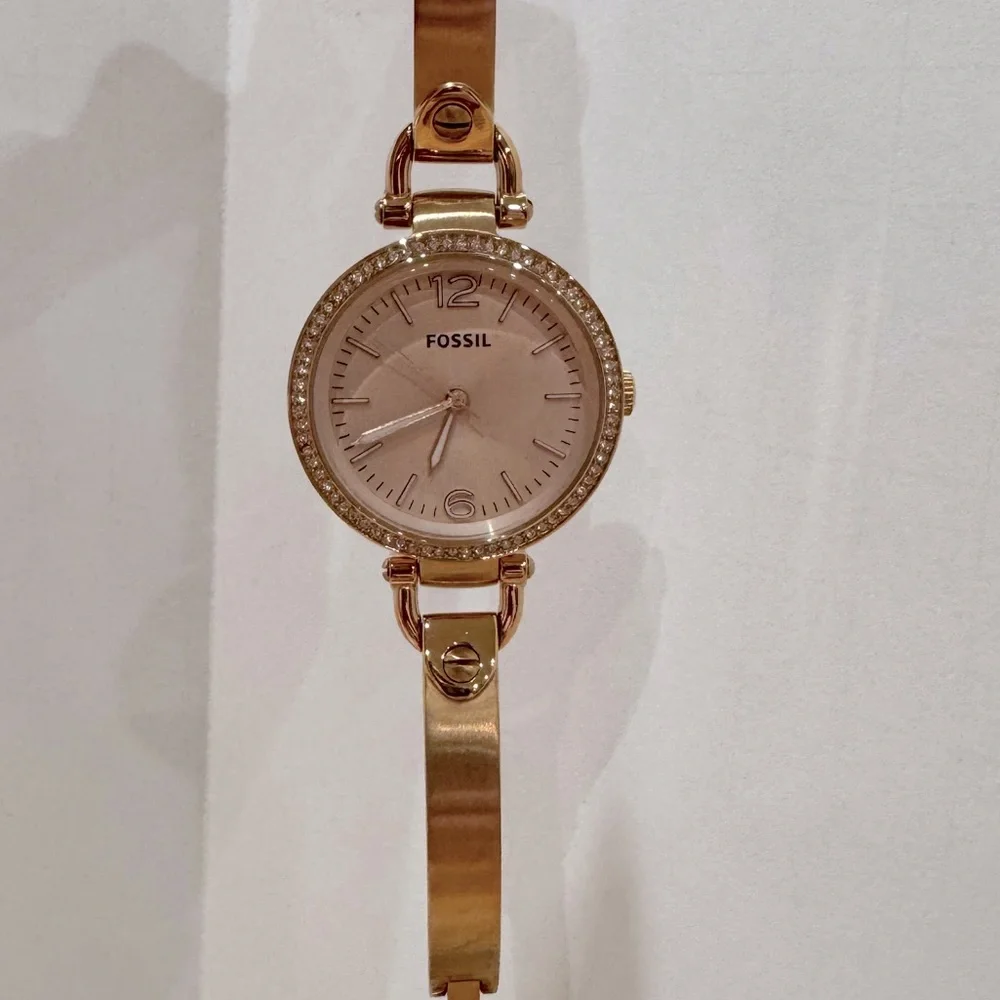 Fossil Rose Gold and pink Watch Early 2000s Y2k - Picture 6 of 6